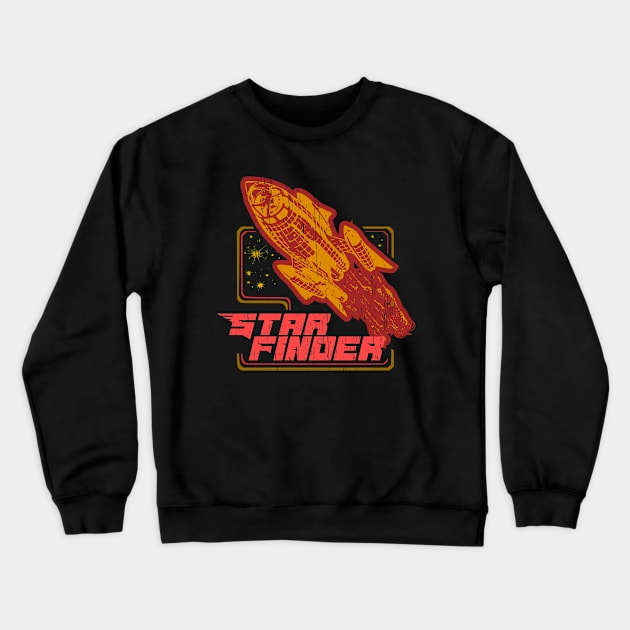 Star Finder vintage spaceship sci fi Crewneck Sweatshirt by SpaceWiz95